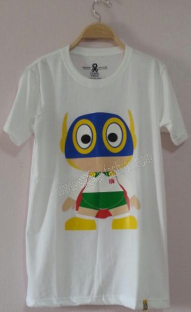 CS0022 W เสื้อยืดคอกลมลายการ์ตูน ปาร์แมน สีขาว  ใส่ได้ทั้งชายและหญิง 